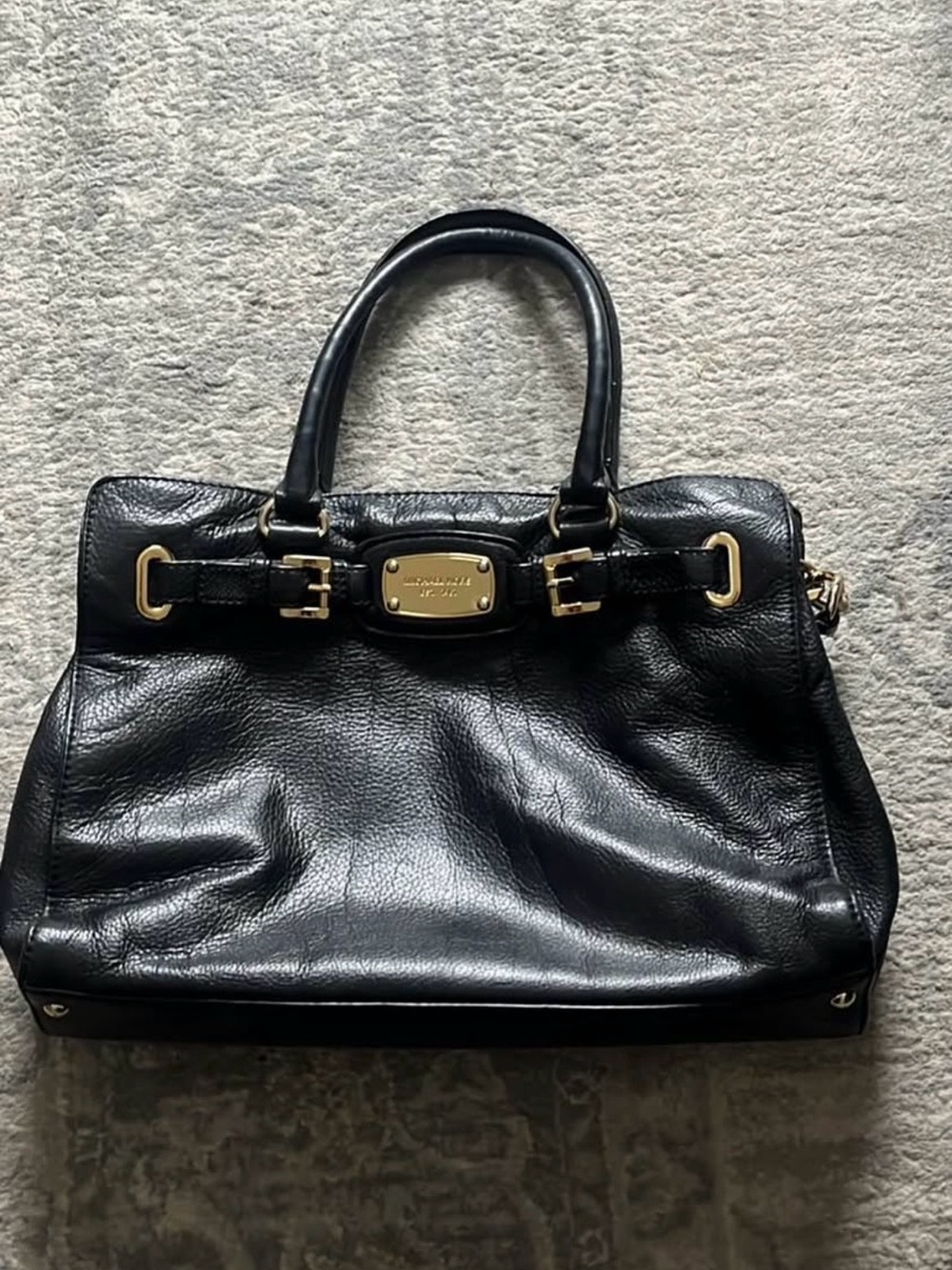 Michael Kors black leather bag
